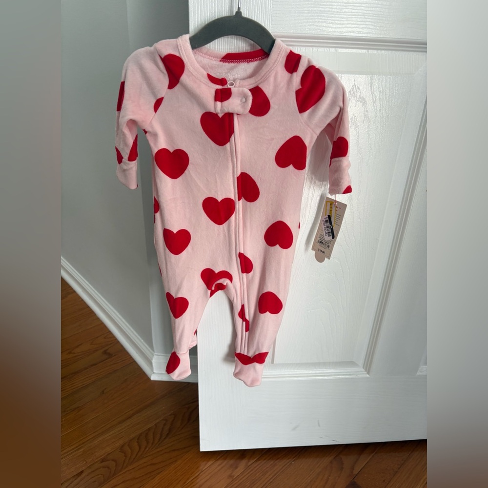 Cat and jack. Pajamas for valentines day